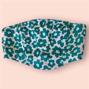 FOR LOVE AND LEMONS FLORAL PINK AND GREEN CROP TOP SZ MEDIUM